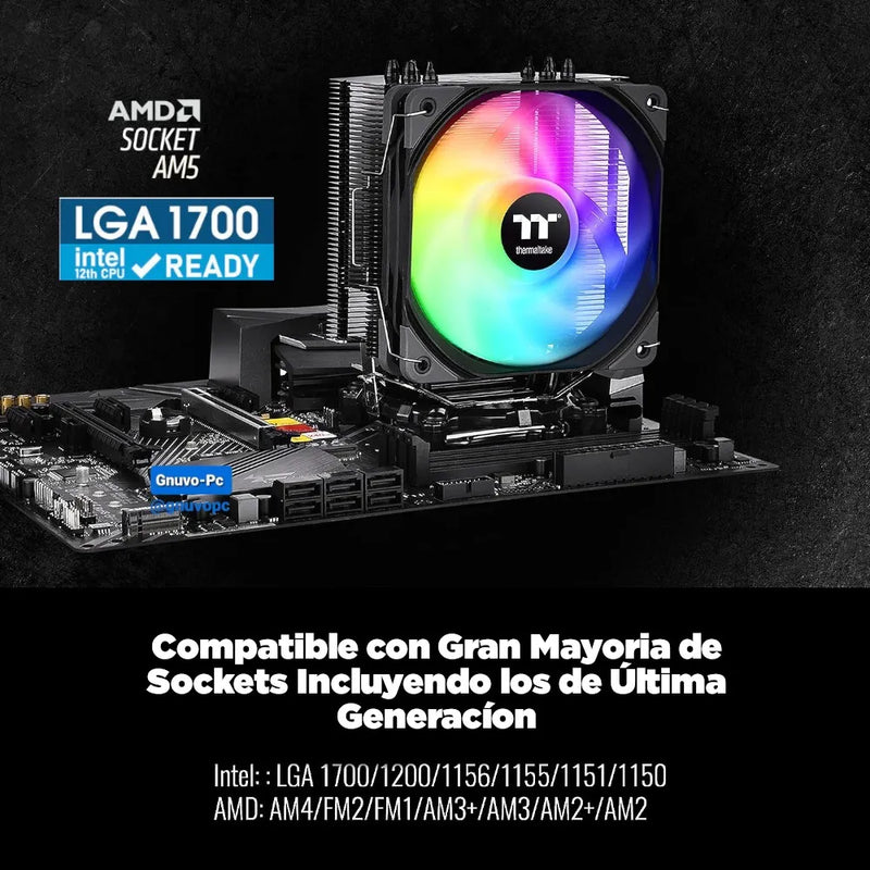 Disipador Aire Pc Fan Cooler Cpu Lga 1700 Am5 1200 Am4 Argb