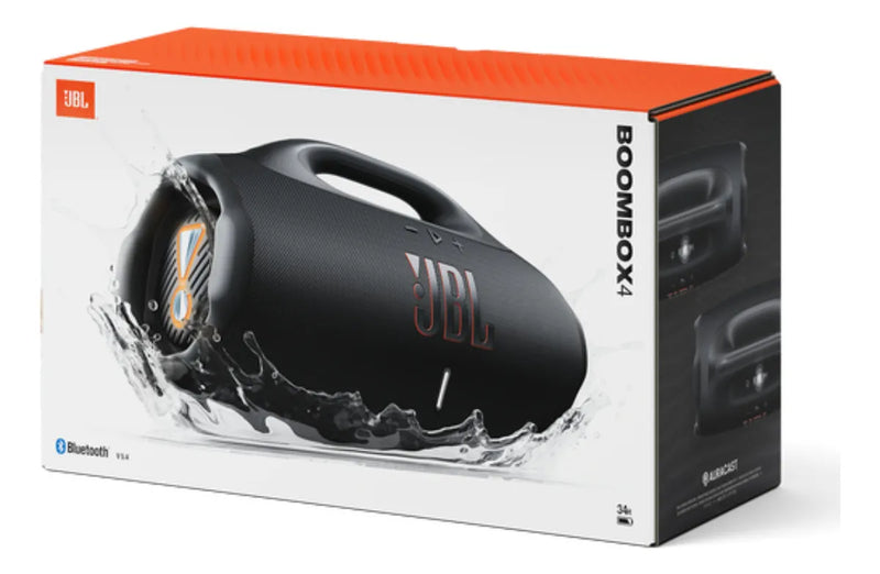 Parlante JBL Bluetooth Boombox4 Boombox 4 portátil con bluetooth waterproof negra