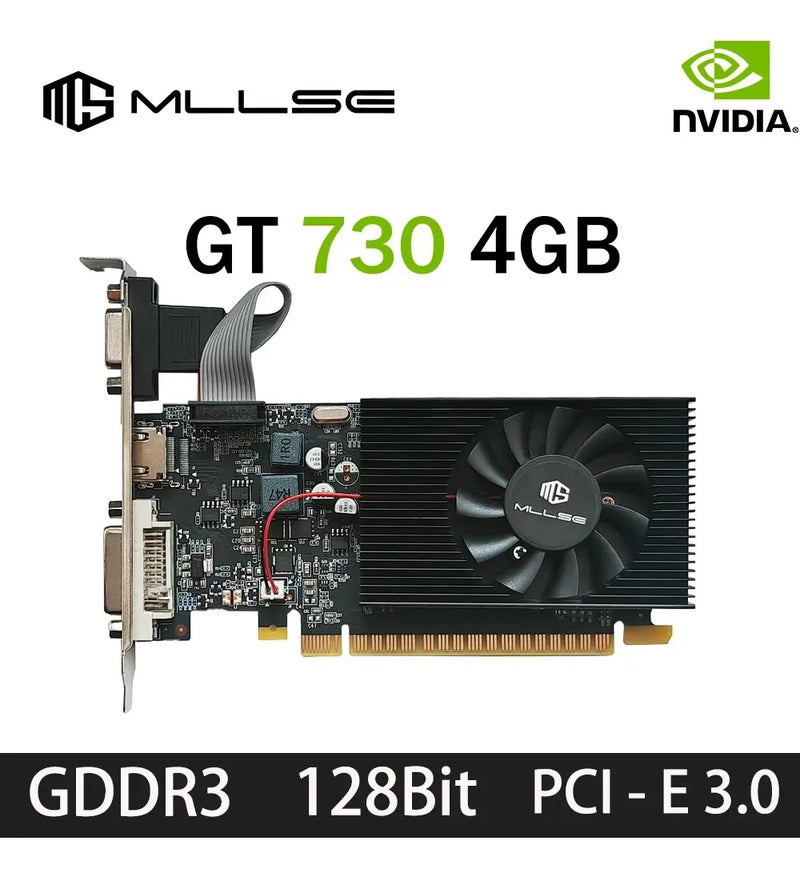 Tarjeta Gráfica Mllse Gt 730 4gb 4gb Gddr3 128bit