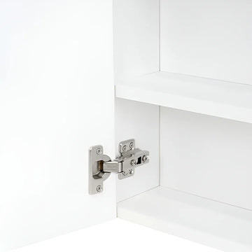Gabinete Blanco 50 Cm Con Espejo Y Entrepaños