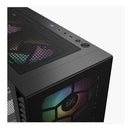 Chasis Atx Xyz Airone 100 Glass 6.fan Argb Negra Vidrio Temp Negro