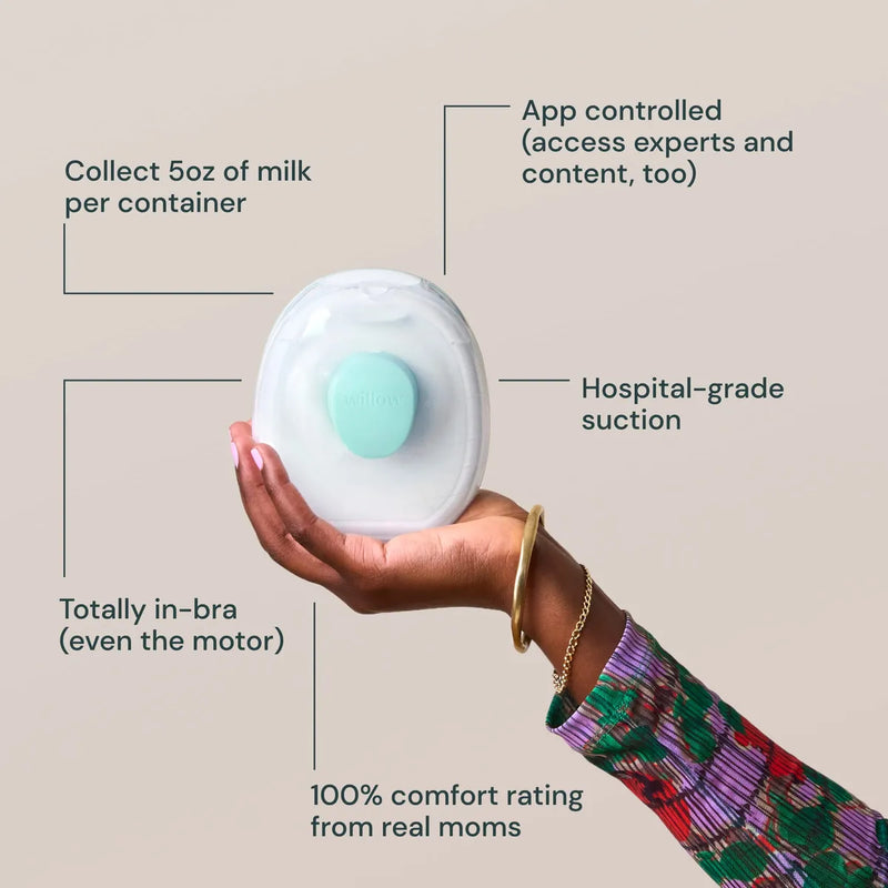 Willow Go - Hands Free Breast Pump - Wearable Breastfeeding