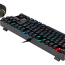 Kit Gamer Redragon Kumara K552 Español + Mouse Grifin Rgb Color Del Mouse Negro Color Del Teclado Negro