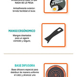 Sartén Parrilla Imusa Arepas Antiadherente Smart Negro