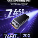 Disco Ssd Orico 1tb Ice Armor Pcie 4.0 Nvme Disipado 7450 Negro