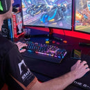 Teclado Logitech G Serie G QWERTY Romer-G inglés internacional color negro con luz RGB