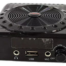 Parlante Portátil Micrófono Amplificador Bluetooth Radio Sd Rojo