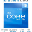 Procesador gamer Intel Core i5-12400F BX8071512400F de 6 núcleos y 4.4GHz de frecuencia