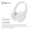 Manos Libres Bt Audífonos Anc, Klip Xtreme Oasis Knh-050wh Blanco