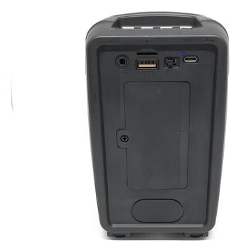 Parlante Portátil Mini Cabina Bluetooth Luz Led Radio Fm Color Negro