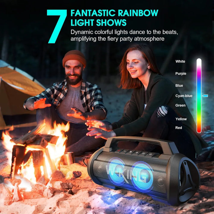 Parlante Portátil W-king D10 Bluetooth Ipx6 De 70w Rms Negro