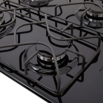 Estufa De Empotrar Esmaltada 60x43 Cm Gas Natural Haceb Color Negro