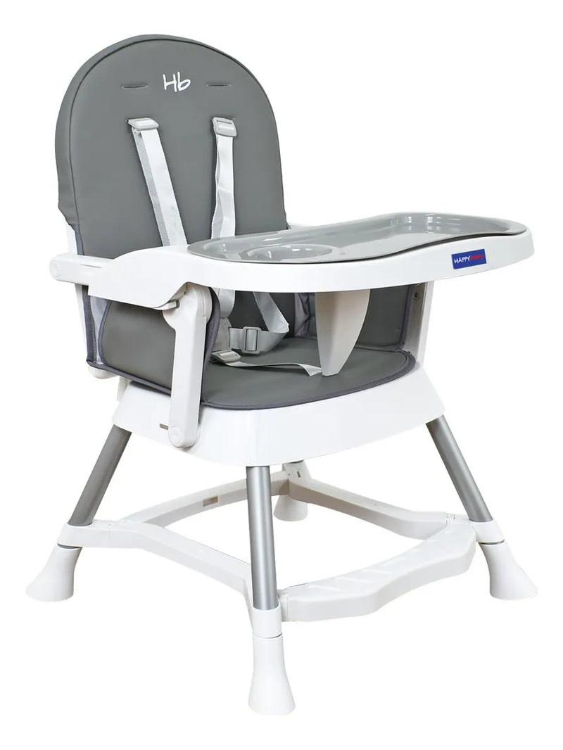 Silla Comedor Bebe 3 En 1 Lyra Happy Baby Color Gris Gris