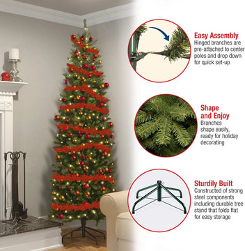 Árbol Artificial Preiluminado Kingswood 6.5 Pies