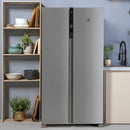 Nevecón Electrolux no frost side by side 531L inverter gris ERSA53V3HVG