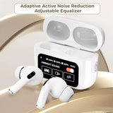 Audífonos Inalámbricos Con Pantalla Táctil Y Cancelación Blanco