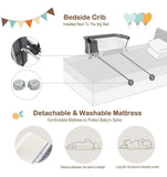 Cuna Portátil De Viaje Para Bebé Con Colchón Desmontable