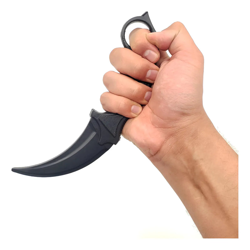 Navaja Cuchillo Karambit Táctico Militar Con Funda Negro