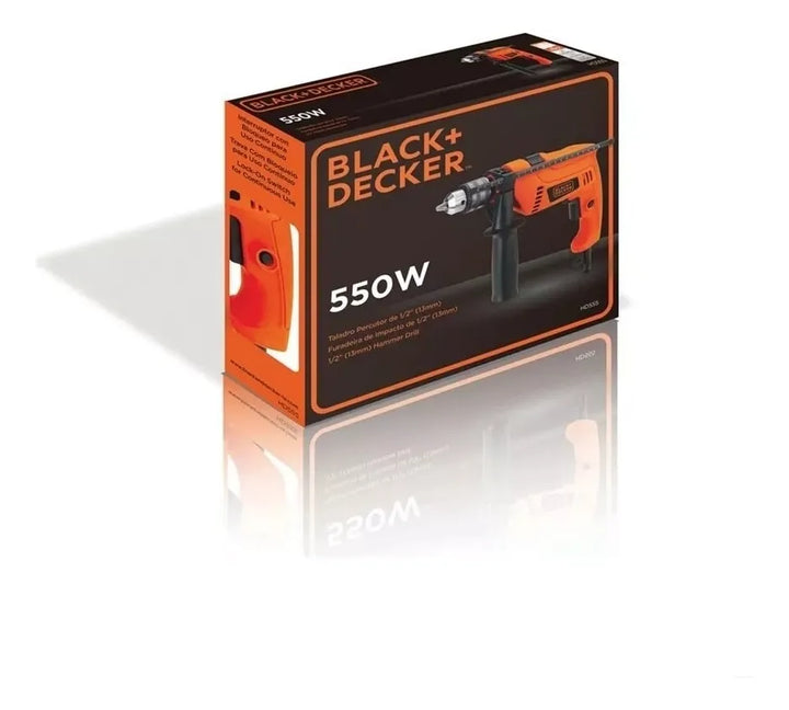 Taladro Percutor 1/2'' 550w 2800rpm Black+decker Hd555-b3 Naranja 60 Hz