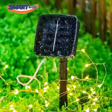 Luces Navideñas Luz Led Solar 50m Control Navidad Guirnalda Multicolor