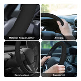 Funda De Volante Universal De Cuero Nappa 15 Antideslizante