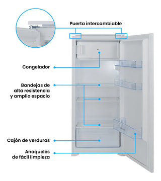 Nevera Panelable Inverter Cp 185 Litros Brutos Challenger