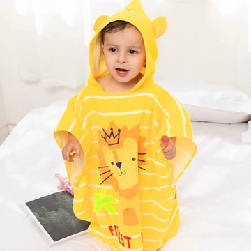Toalla De Algodon Con Capucha Para Ninos Divertida Y Absorbe