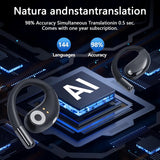 Auriculares De Traducción Ai En Tiempo Real, 164 Audífonos Color Negro