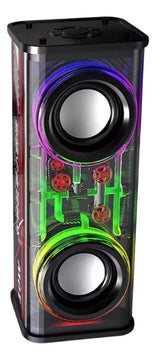 Parlante Potente Bluetooth Lonid Tws Rgb Dual 13.6w Speaker Negro