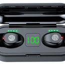 Audífonos in ear inalámbricos F9 negro con luz LED