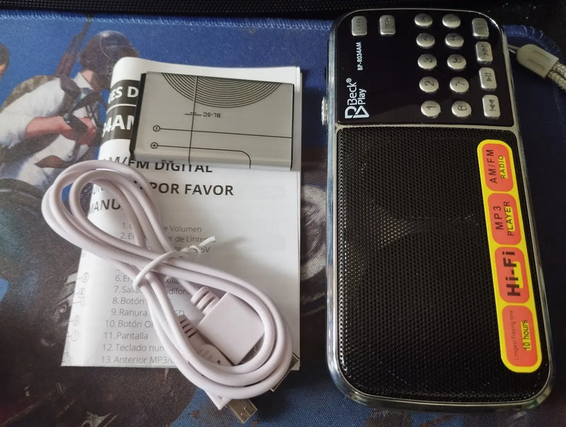 Radio Bolsillo Digital Recargable Am Fm Usb Mp3 Sonido Hi Fi