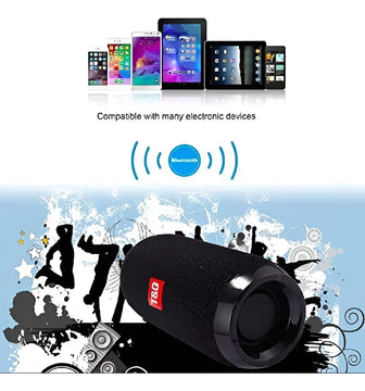 Altavoz Bluetooth Portátil Tg117 (negro) Impermeable Por R. Color Negro