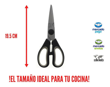 Tijeras De Cocina Tijeras Chef Acero Inoxidable Multiusos Negro