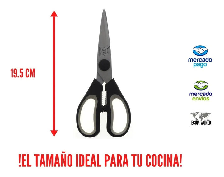 Tijeras De Cocina Tijeras Chef Acero Inoxidable Multiusos Negro