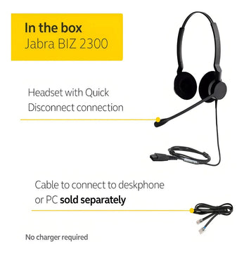Diadema Con Microfono Jabra Biz 2300 Alambrico Usb Negro /vc