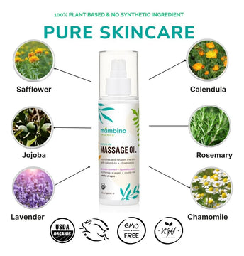 Mambino Organics Aceite De Masaje Para Bebés, Orgánico, N.