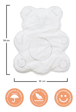 Cambiador Semi Acolchado Oso Para Bebe Toral Blanco