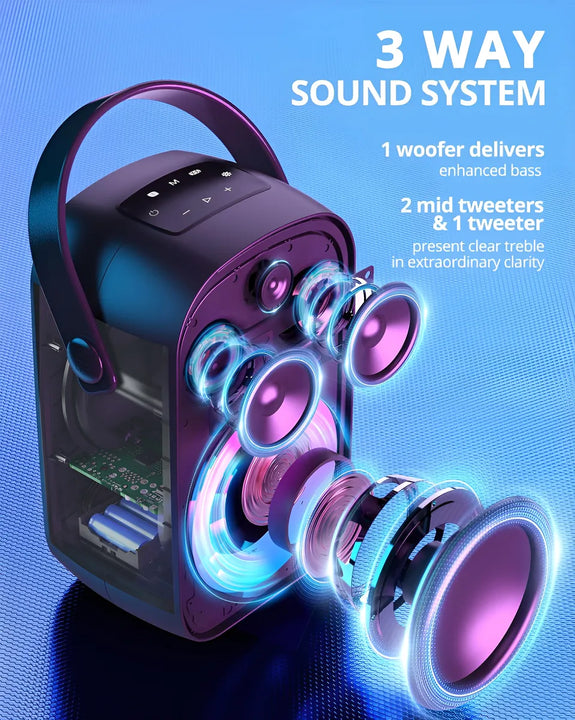 Tronsmart Altavoz Bluetooth Portátil Halo 100 Para Fiestas Color Negro