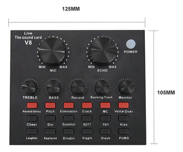 Mezclador Tarjeta Externa Sonido Usb Audio Música Rondon Color Varios