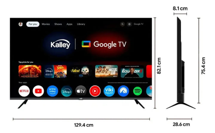 Televisor Kalley 58 K-tv58gq400 K4k-uhd Qled Smart