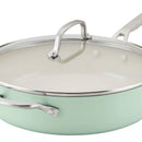 Sarten Kitchenaid Con Tapa Cerámico Antiadherente 4,7l Color Verde Pistacho