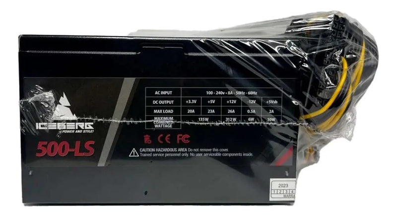 Fuente De Poder Iceberg Gaming 500-ls 500w Reales Pcie 6+2 Negro