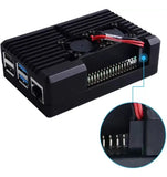 Caja Case Metálica Raspberry Pi 4 B En Aluminio + Ventilador