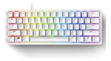 Teclado Razer QWERTY Razer Purple inglés US color mercury con luz RGB