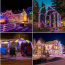 Luces Navideñas Multicolor Con Panel Solar - 21 Metros Azul Claro