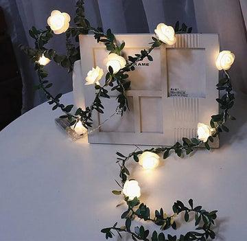 Guirnalda De Luces Led Con Forma De Flor Rosa, Entrega Inmed