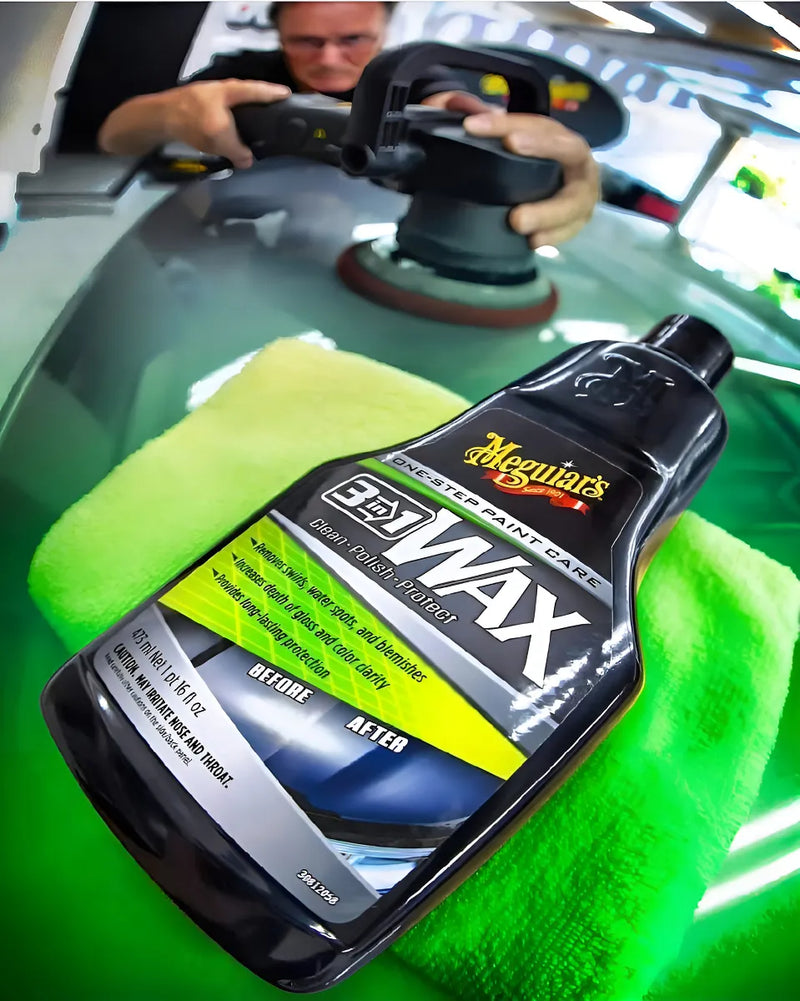 Cera Meguiars Wax 3 en 1, novedosa y novedosa para el cuidado automotriz