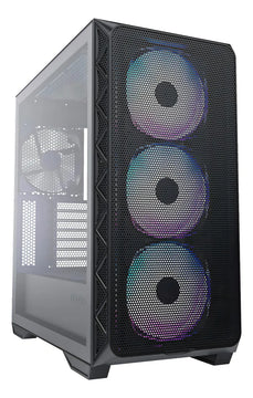 Montech Air 903 Max, E-atx Mid Tower Case, Alto Flujo De Aire, 3 X 140 Mm Argb Pwm Y 1 X 140 Mm Pwm Ventiladores Preinstalados, Panel Lateral De Vidrio Templado, Malla Frontal, Tipo C, Soporte 4090