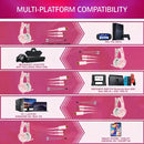 Aurífonos Gamer Onikuma K9 Micrófono - Cable Adaptador 1 A 2 Color Rosa