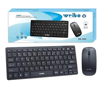 Kit de teclado y ratón Wb8068 con transmisión inalámbrica de hasta 10 m